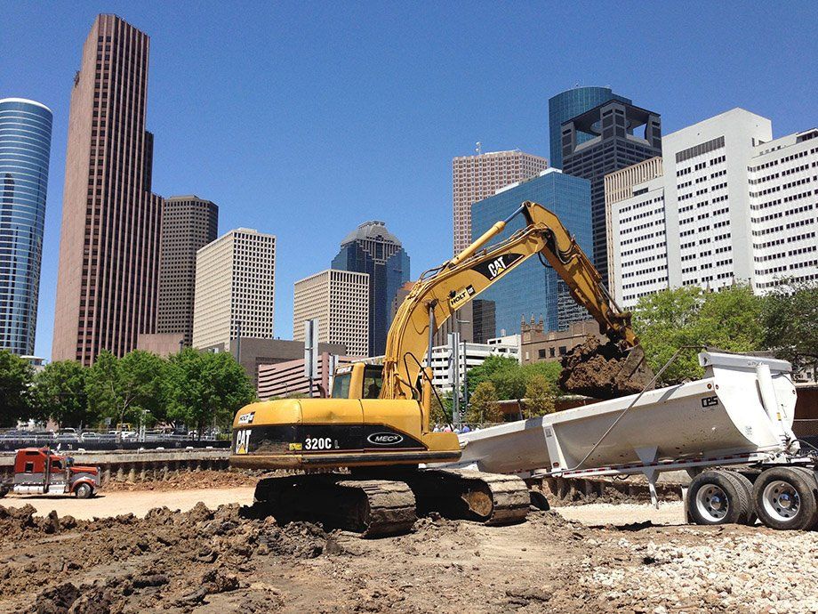 yellow excavator