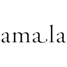 The word amala is written in black on a white background.