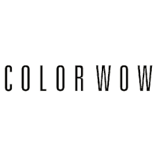 A black and white logo for color wow on a white background.