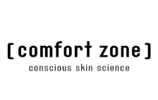 The logo for comfort zone is a conscious skin science company.
