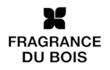 A black and white logo for fragrance du bois