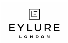 The logo for eylure london is black and white.