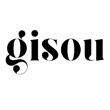 A black and white logo for gisou on a white background.