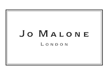 A black and white logo for jo malone london on a white background.