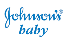 The johnson 's baby logo is blue on a white background.