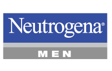 A blue and white logo for neutrogena men