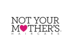 A logo for not your mother 's hair care