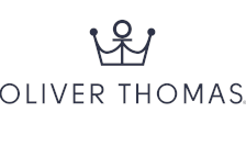 The logo for oliver thomas has a crown on it.