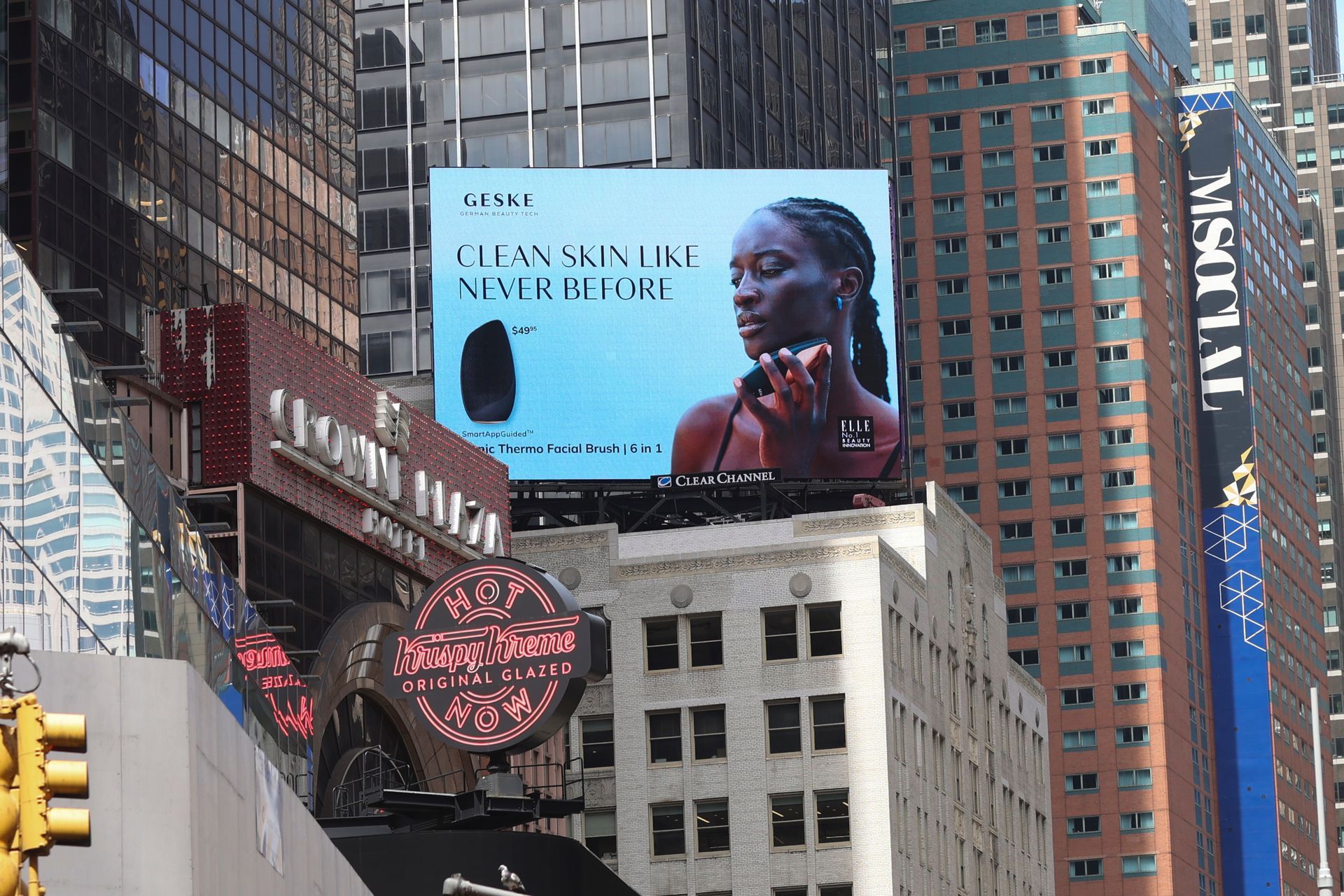 A billboard promoting Geske