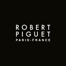 The logo for robert piguet paris france is on a black background.