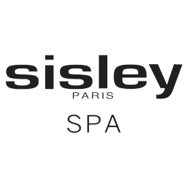 A black and white logo for sisley paris spa