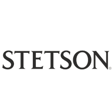A black and white logo for stetson on a white background.