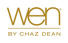 A logo for wen by chaz dean on a white background