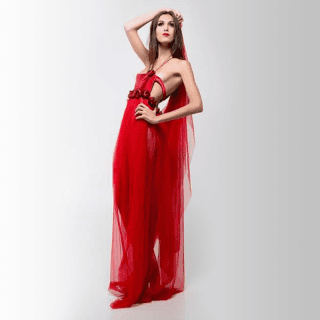 Modella Vestito Rosso
