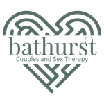 The bathhurst family therapy logo is a heart with a rainbow in the middle.