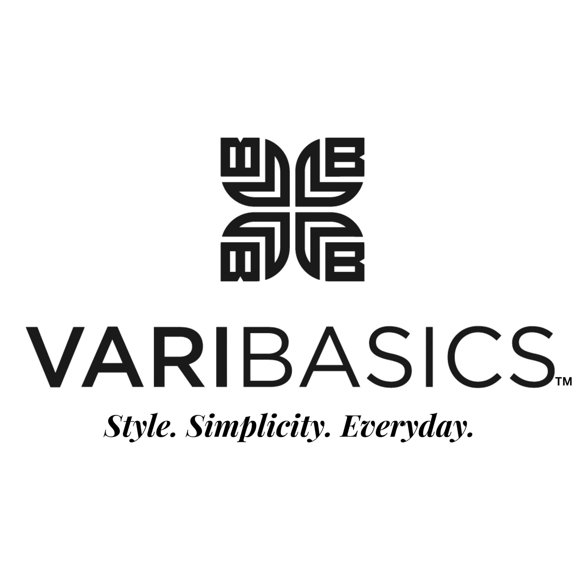Varibasics logo, Style. Simplicity. Everyday.