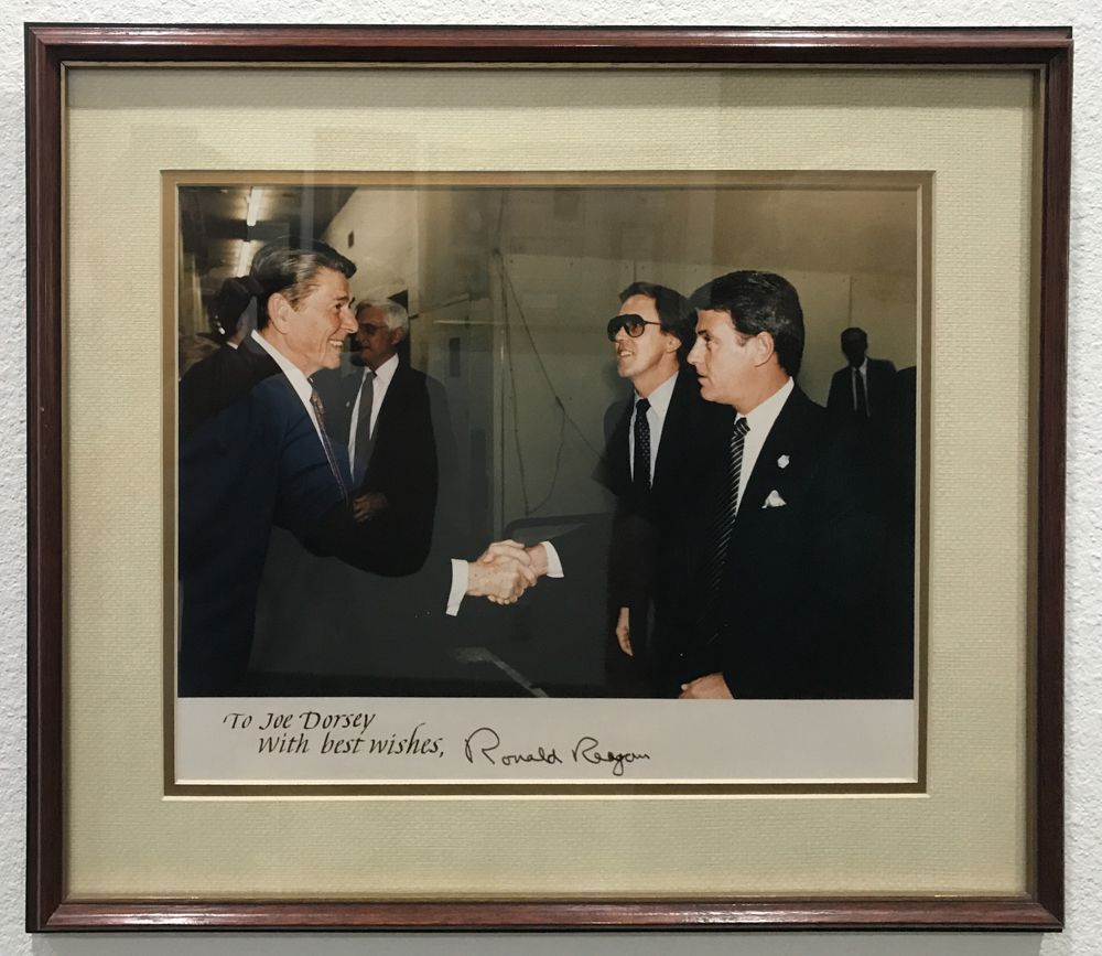 Joe Dorsey meeting President Ronald Reagan