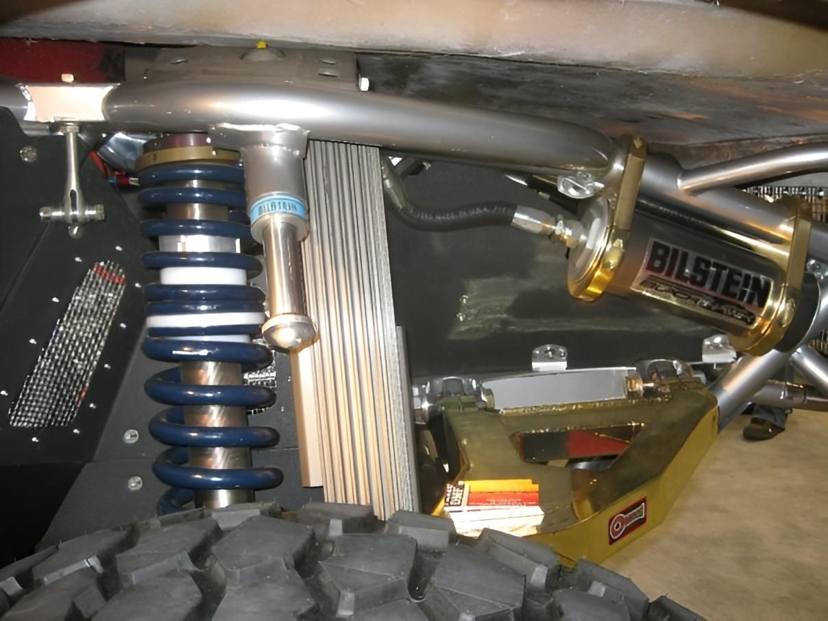 A Bilstein Shock Sits Underneath a Tire — Chris Bale Automotive in Toronto, NSW