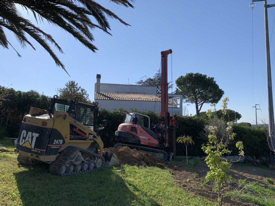 Trivellazioni di un giardino