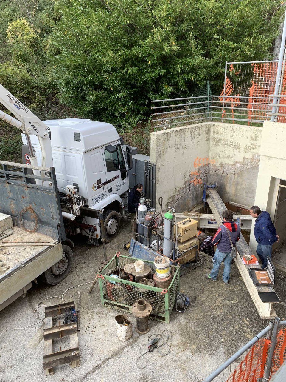 Staff con macchinari