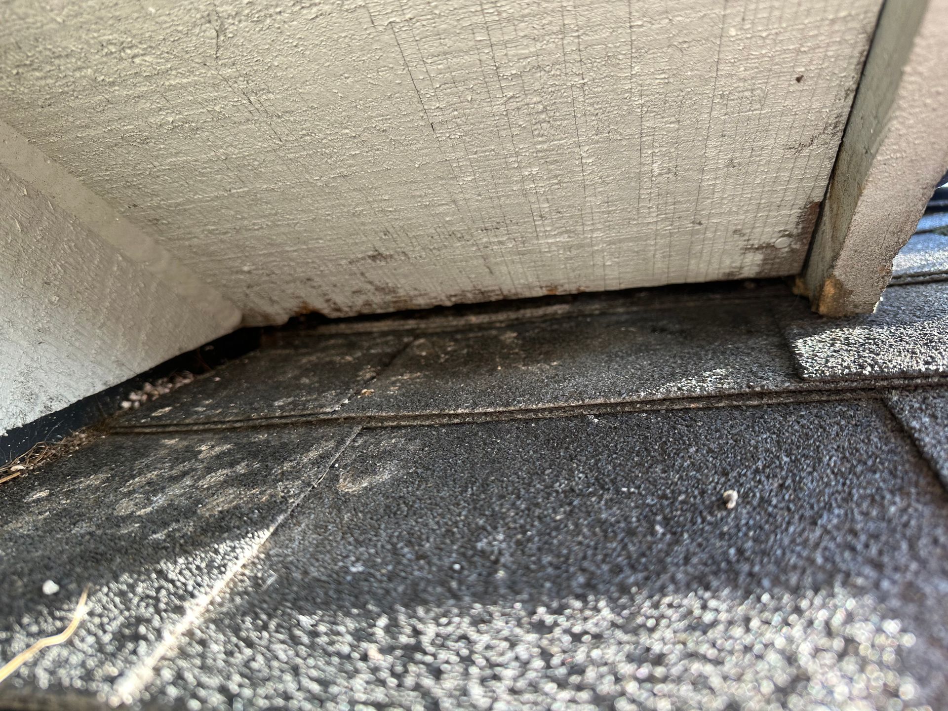 A close up of a roof with a few holes in it.