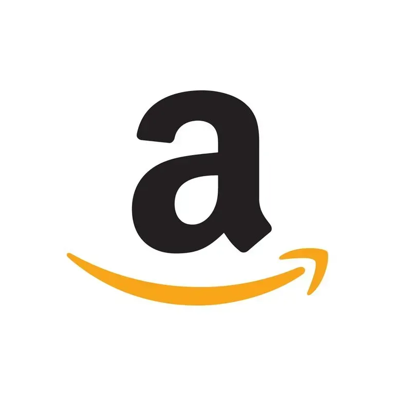 Het Amazon-logo heeft een gele pijl die naar rechts wijst.