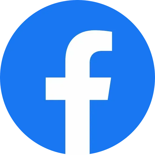 Het Facebook-logo is een witte f in een blauwe cirkel.