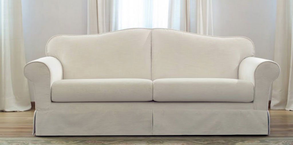 divano a due posti bianco