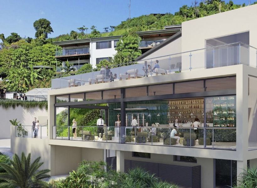An Artist 's Impression of A Large Building with A Balcony — North Queensland Glass & Glazing In Cannonvale, QLD