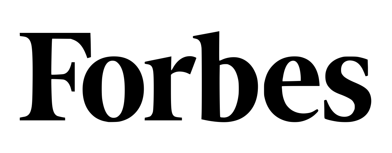 The forbes logo is black and white on a white background.