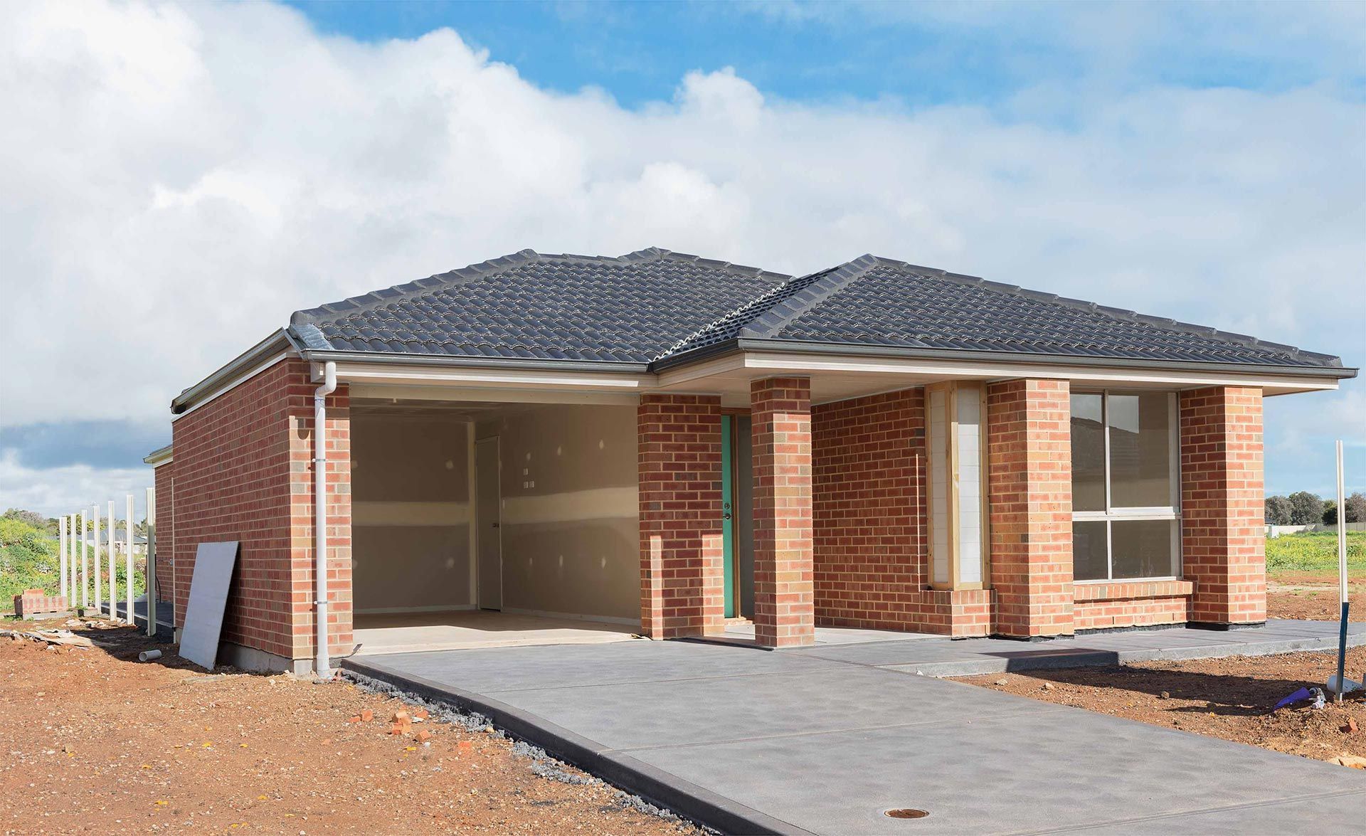 Newly Constructed Coloured Concrete Driveway In Bundaberg Australia