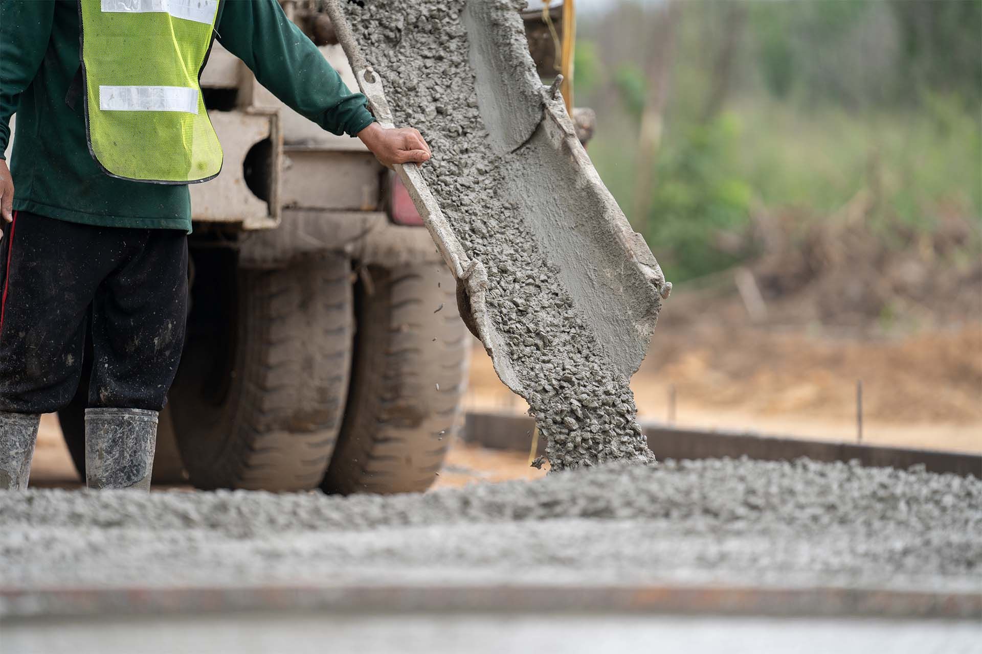 Concrete Being Poured For A New Concrete Driveway In Bundaberg Queensland Australia