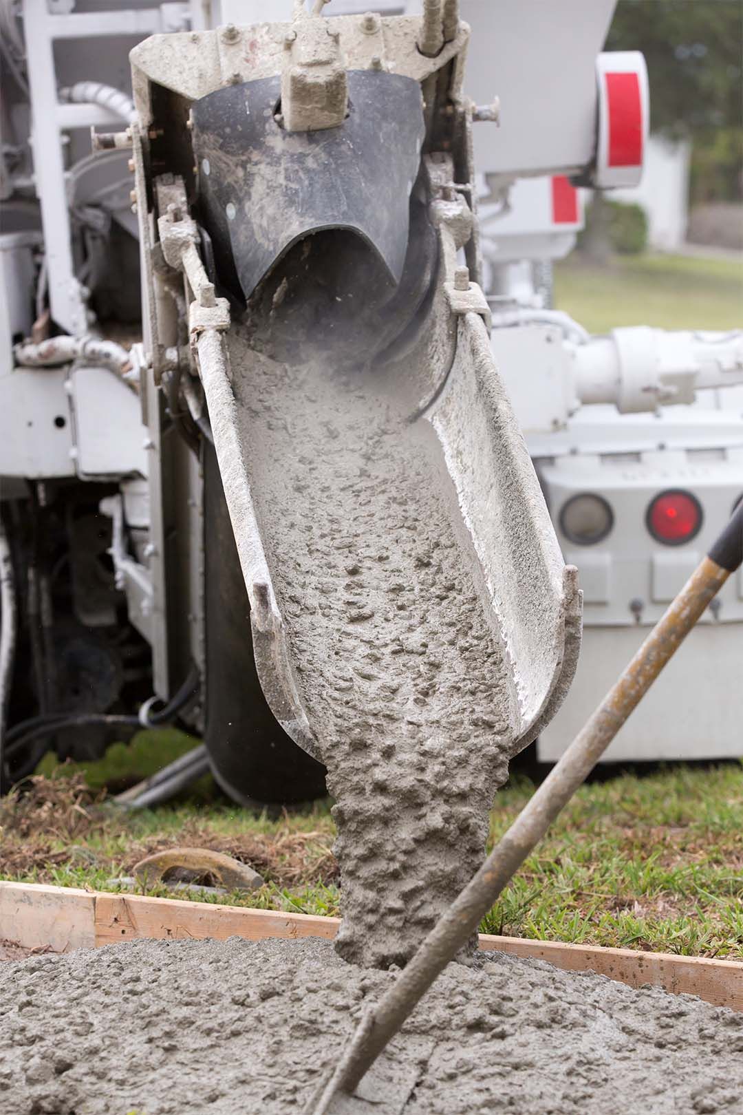 Concrete Being Poured For New Concrete Driveway In Bundaberg