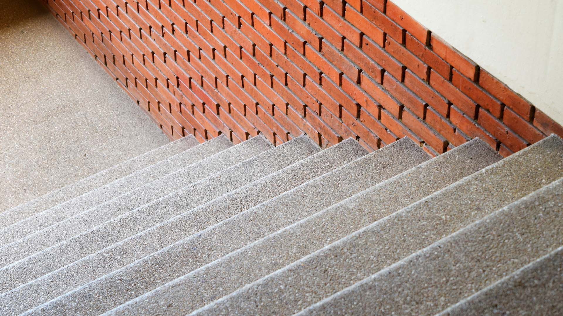 Bundaberg Exposed Aggregate Concrete Steps Inside A Building