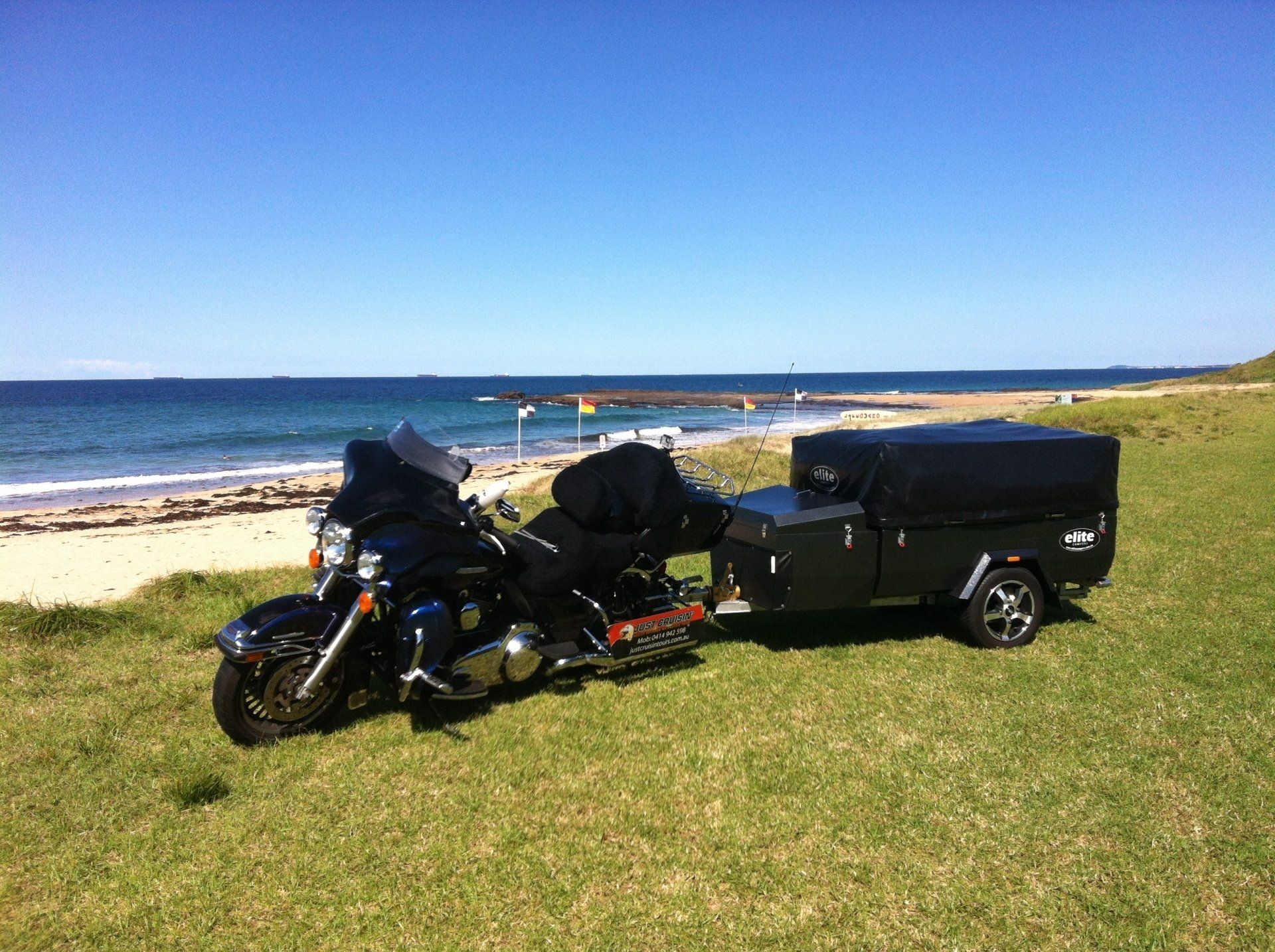 trike with Elite Camper Trailer