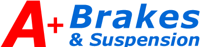 Red "A+" with "Brakes & Suspension" in blue. | A+ Brakes & Suspension