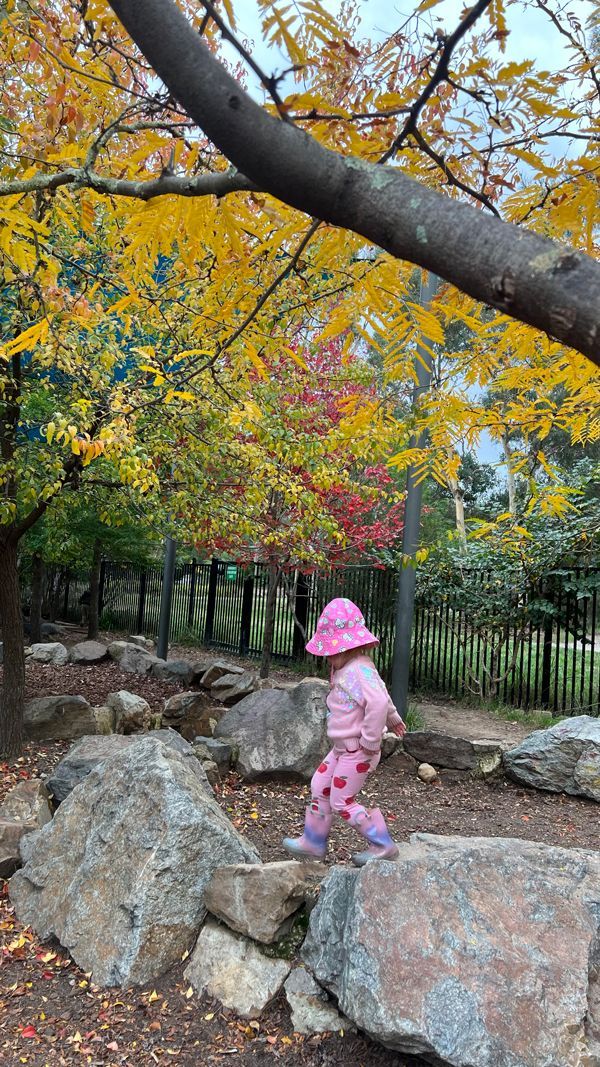 Little Girl Walking on the Stones — Macarthur, ACT — TeddyBears Childcare Centre