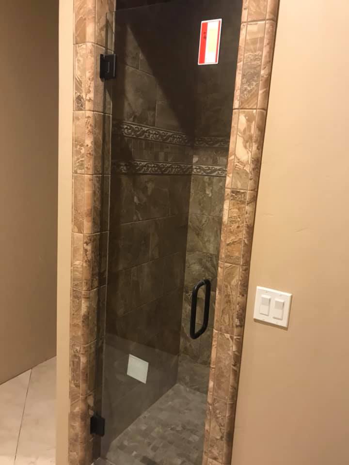 new shower door install