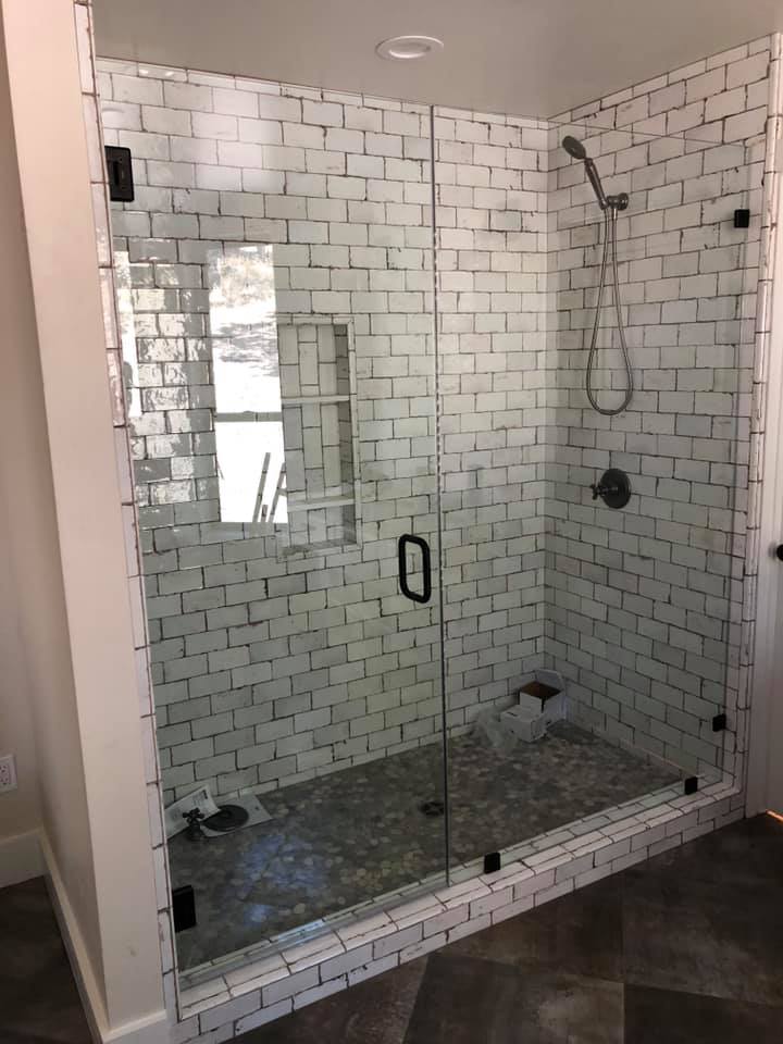 shower glass install