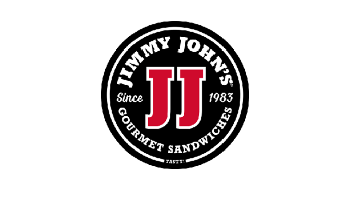 Jimmy john 's gourmet sandwiches logo on a white background