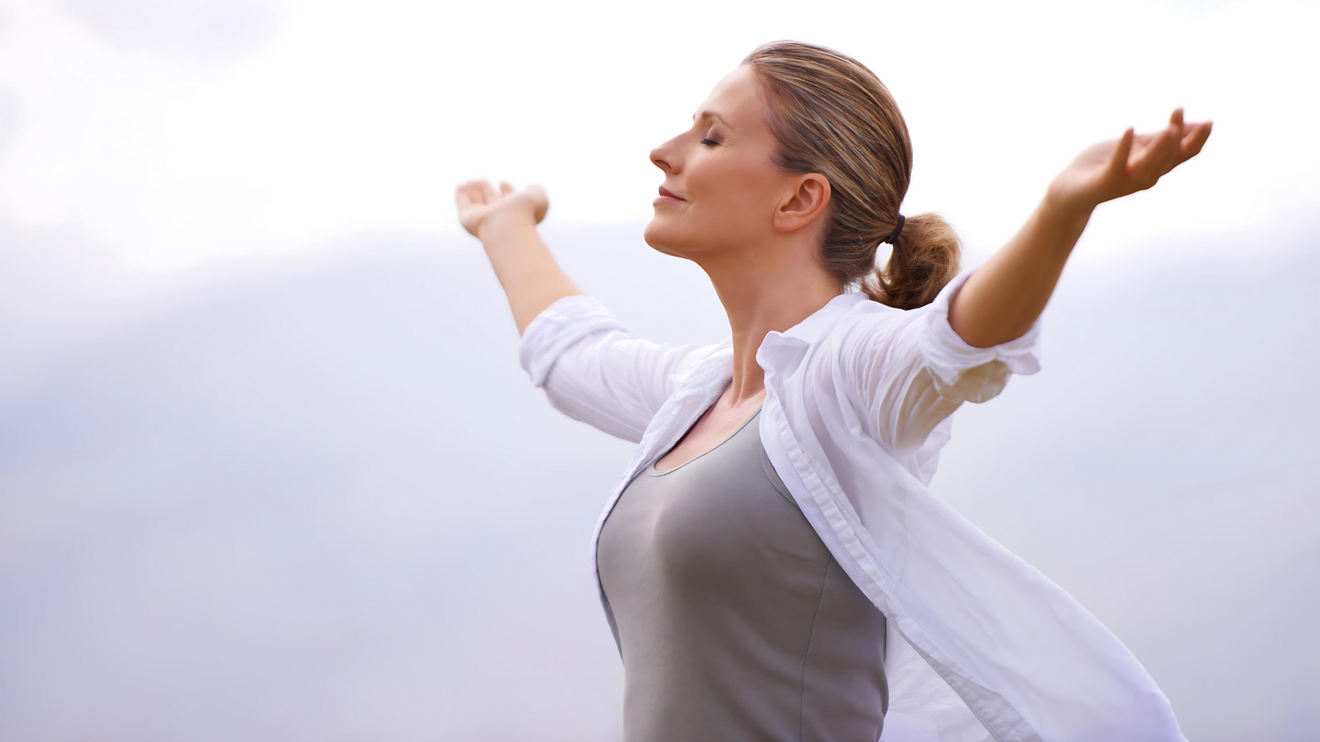 Woman practicing manifestation.