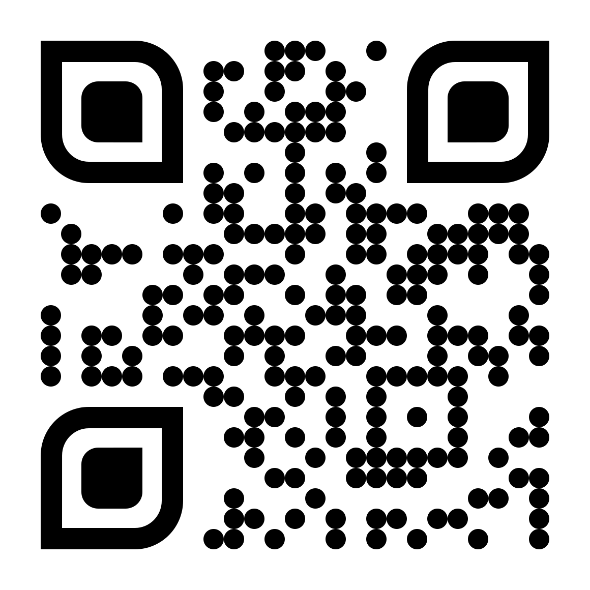 A black and white qr code on a white background.