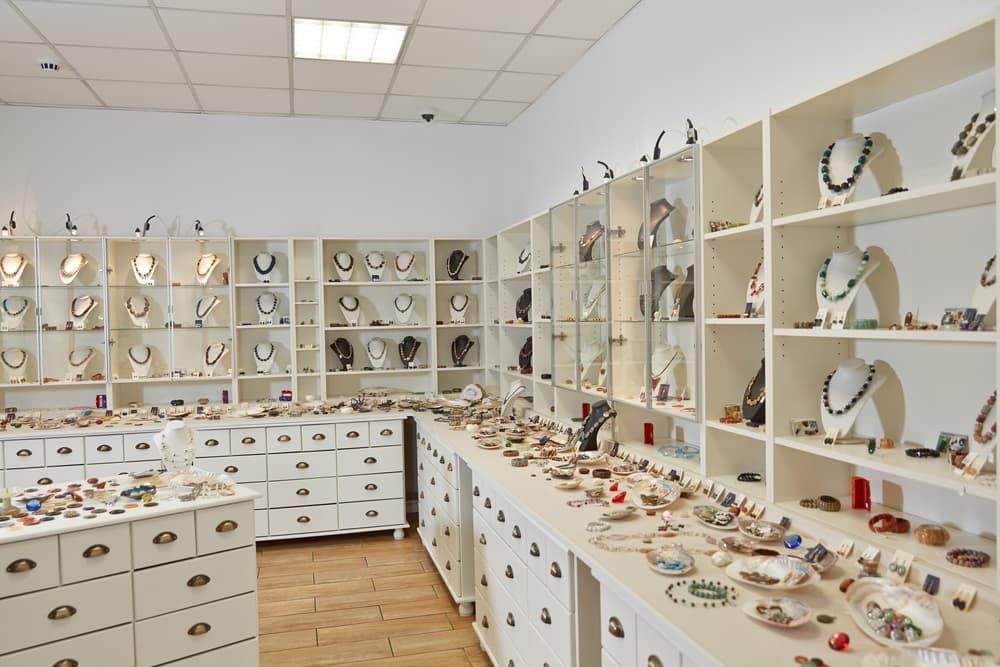 A Jewelry Store Filled With Lots of Jewelry on Shelves — A1 Maintenance and Building In Old Bar, NSW