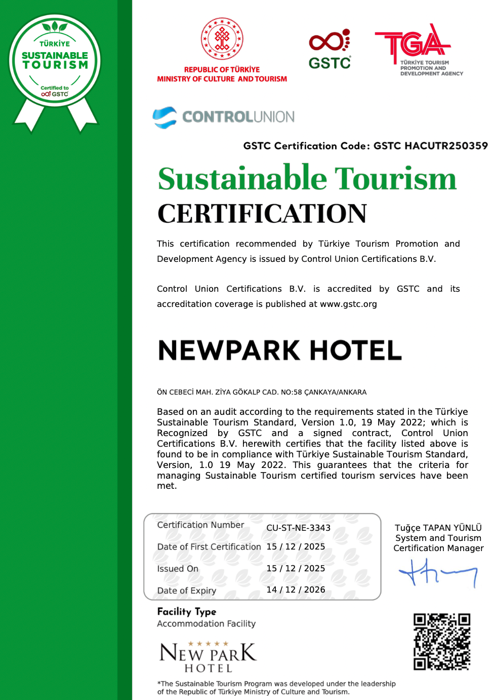 New Park Hotel Ankara