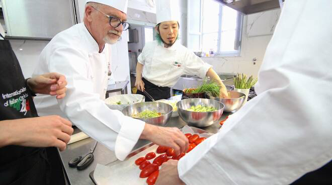 Chef Gianluca Pardini at the International School of Italian Cuisine