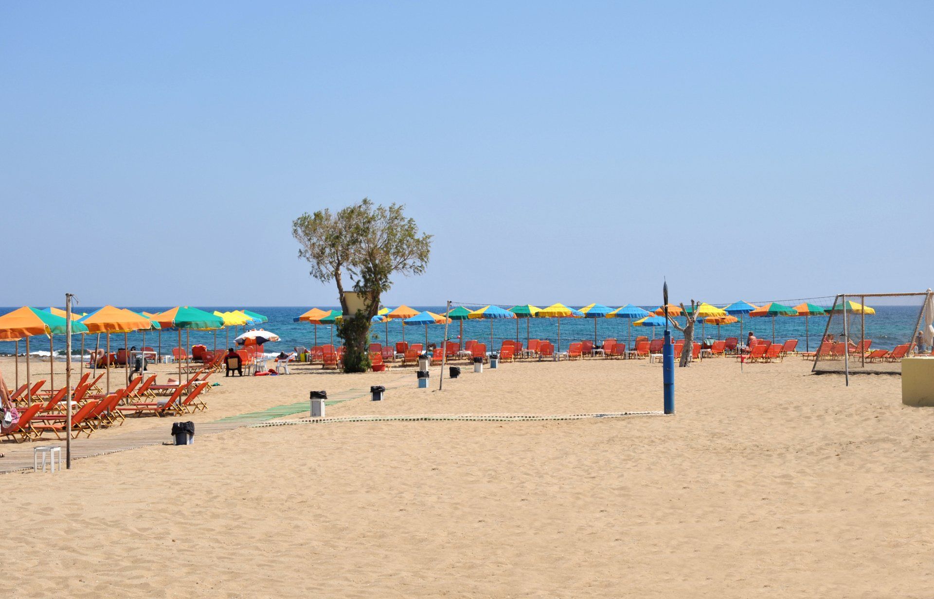 Famous Sun Beach Malia Crete