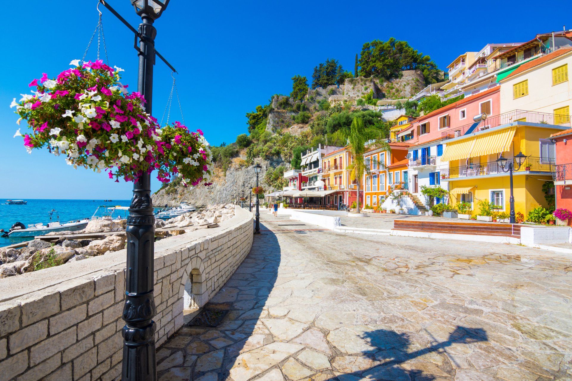 Panoramic view of scenic Parga City, Greece