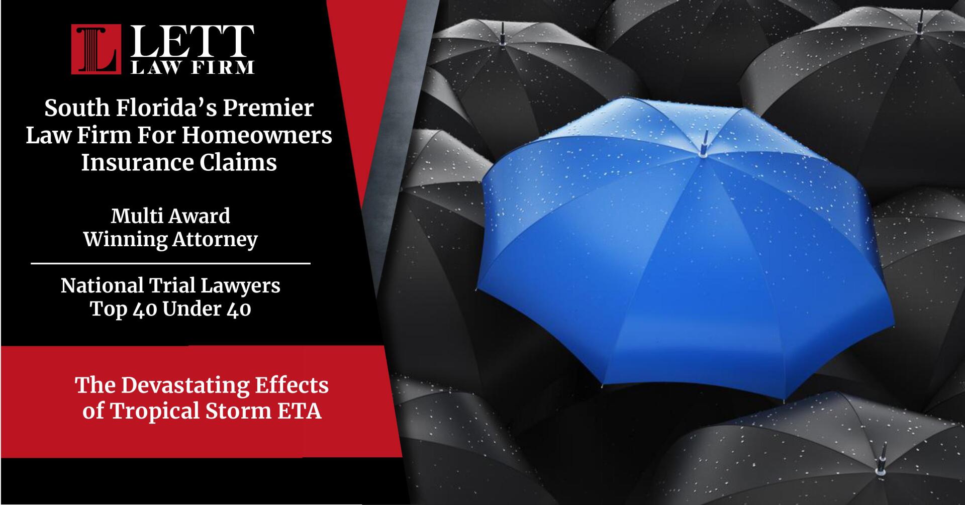 A blue umbrella is surrounded by black umbrellas