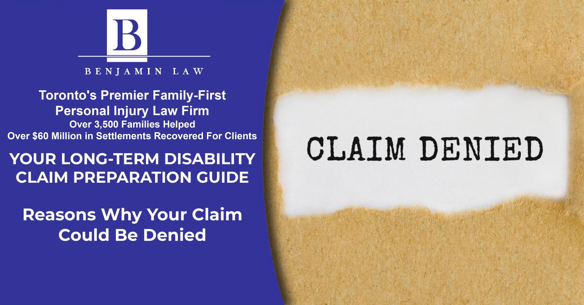 A piece of paper that says claim denied on it