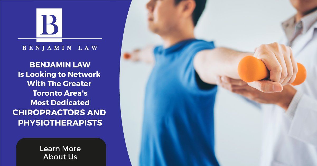 Benjamin law is looking to network with the greater toronto area 's most dedicated chiropractors and physiotherapists
